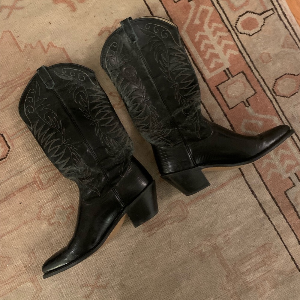 Black vintage cowboy boots